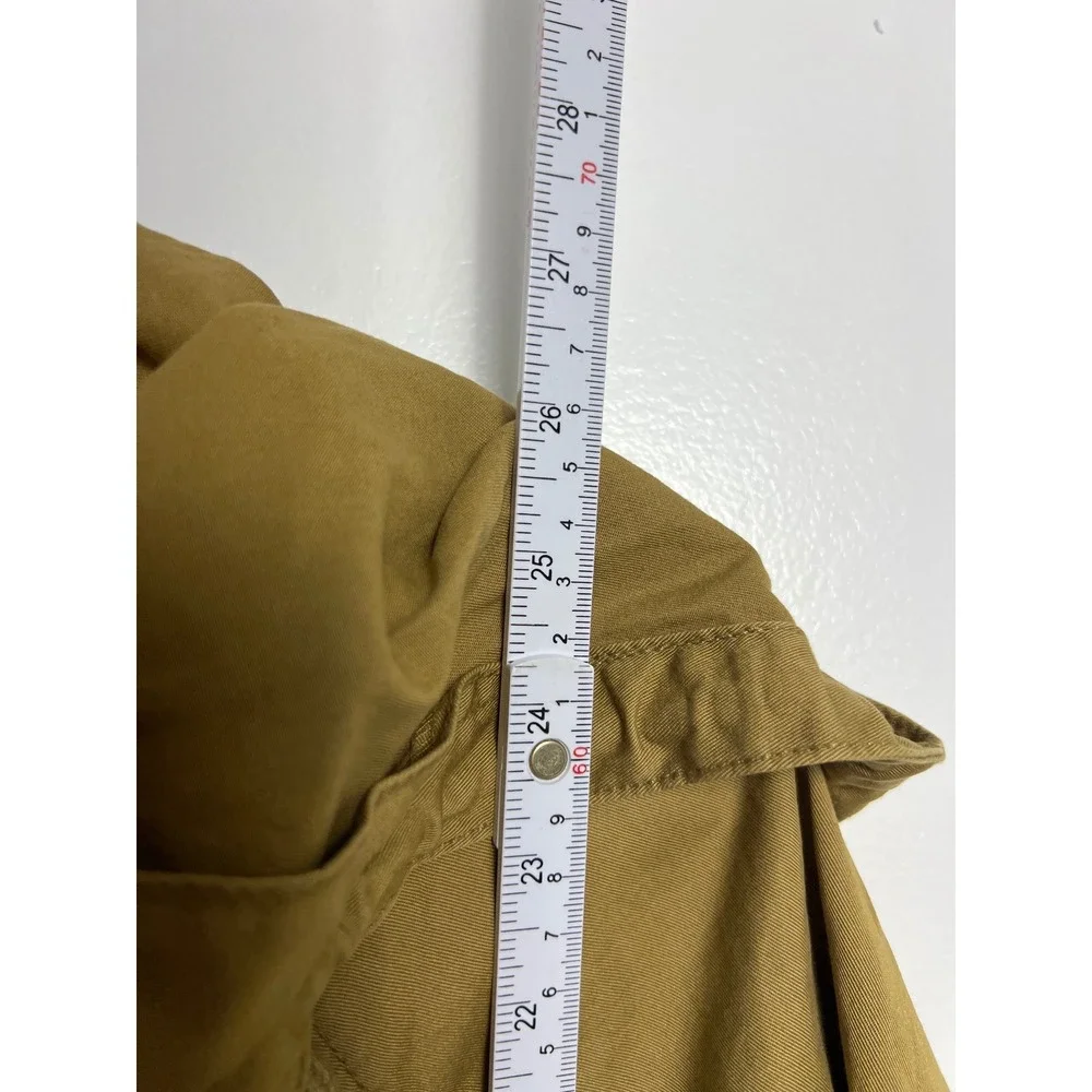 Gap Utility Jacket Women M Khaki Green Drawstring Hood Casual Outerwear Military